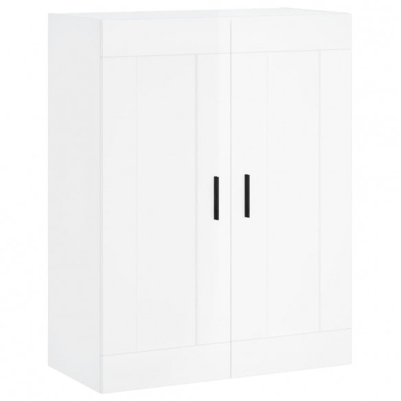 Armoire murale blanc brillant 69,5x34x90 cm bois d'ingénierie