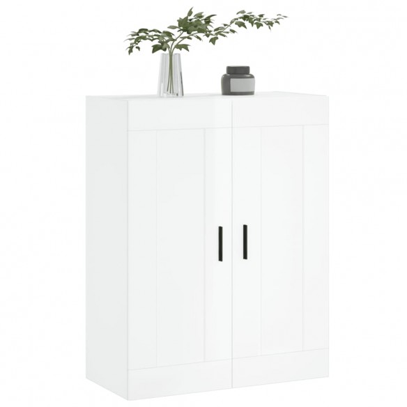 Armoire murale blanc brillant 69,5x34x90 cm bois d'ingénierie