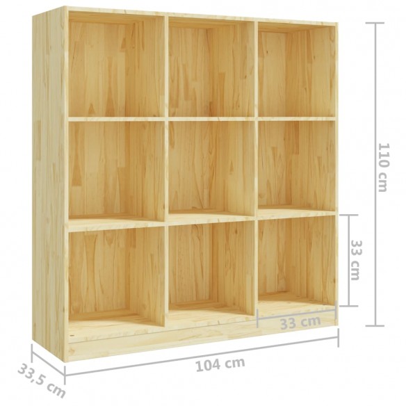 Bibliothèque/Séparateur de pièce 104x33,5x110 cm pin massif