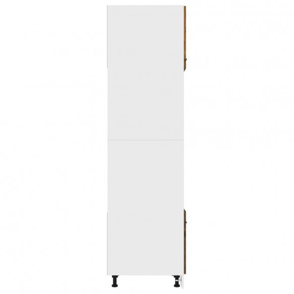 Armoire à micro-ondes Chêne fumé 60x57x207 cm Bois d'ingénierie