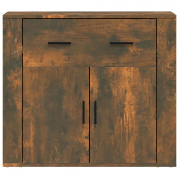 Buffet Chêne fumé 80x33x70 cm Bois d'ingénierie