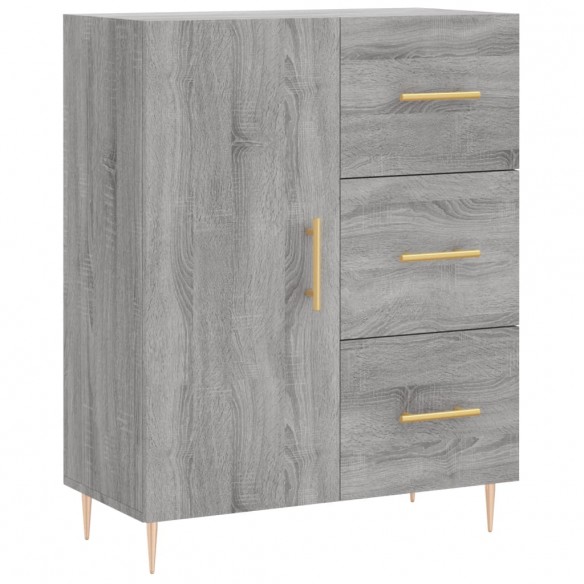 Buffet haut Sonoma gris 69,5x34x180 cm Bois d'ingénierie