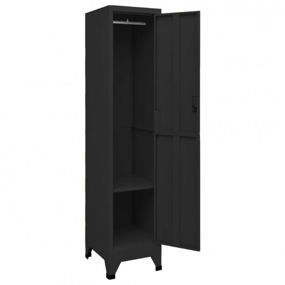 Armoire à casiers Noir 38x45x180 cm Acier