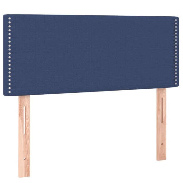 Cadre de lit avec matelas et LED Bleu 90x190cm Tissu