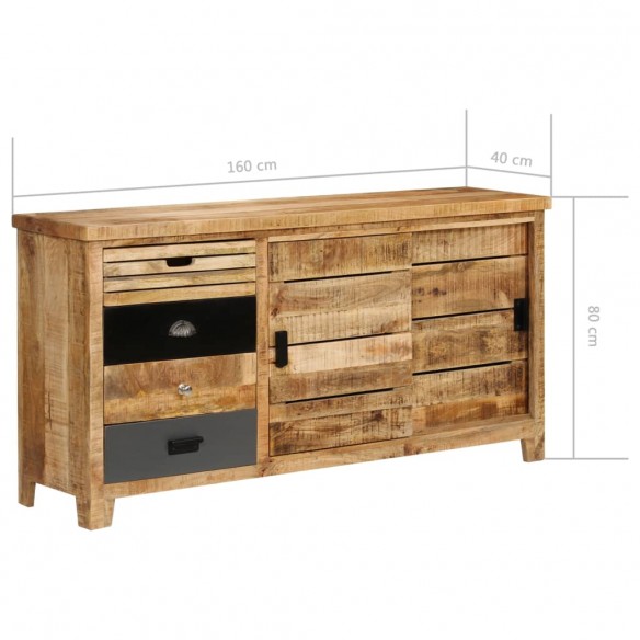 Buffet Bois de manguier solide 160 x 40 x 80 cm