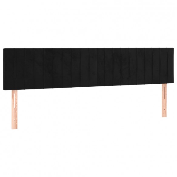 Cadre de lit et matelas Noir 200x200 cm Velours