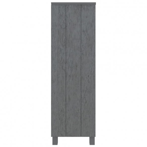 Bibliothèque HAMAR Gris foncé 85x35x112 cm Bois de pin massif