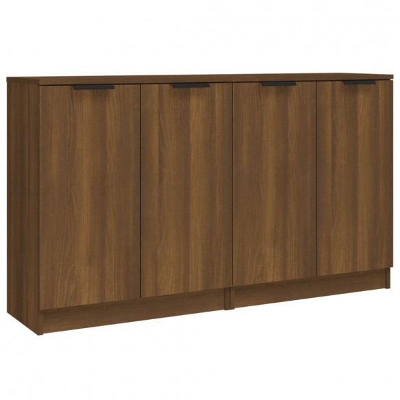 Buffets 2 pcs Chêne marron 60x30x70 cm Bois d'ingénierie