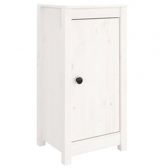 Buffets 2 pcs Blanc 40x35x80 cm Bois massif de pin