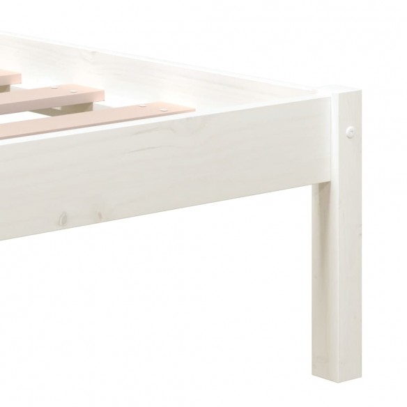 Cadre de lit Blanc Bois de pin massif 200x200 cm