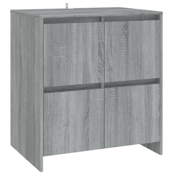 Buffets 2 pcs Sonoma gris Bois d'ingénierie