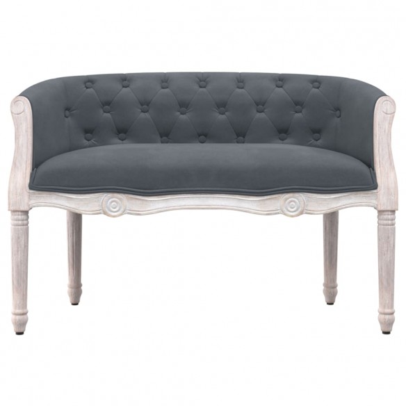 Banc Gris foncé 98x56x69 cm Velours