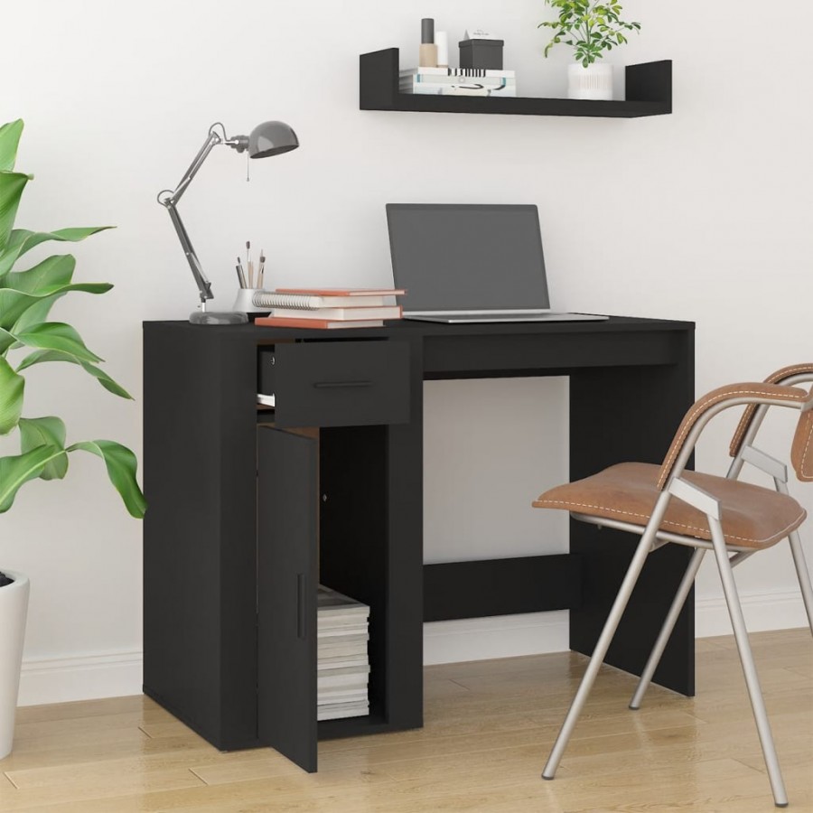 Bureau Noir 100x49x75 cm 