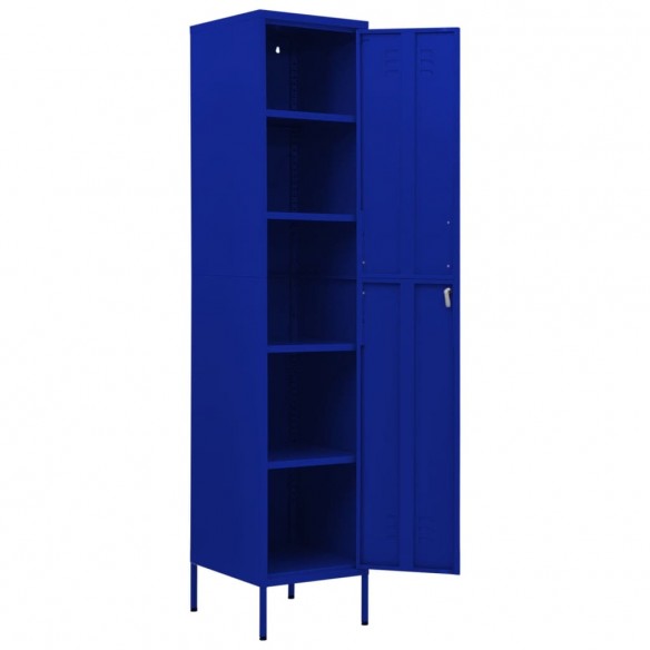 Armoire à casiers Bleu marine 35x46x180 cm Acier