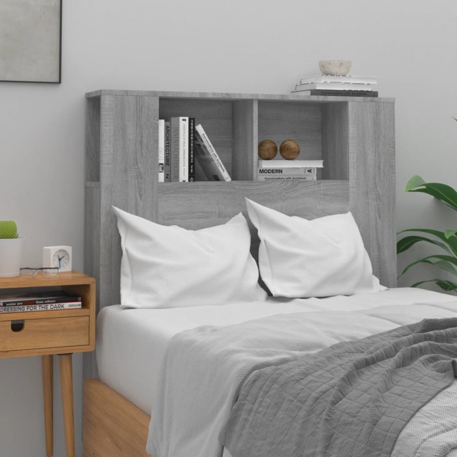 Armoire de tête de lit Sonoma gris 100x18,5x104,5 cm
