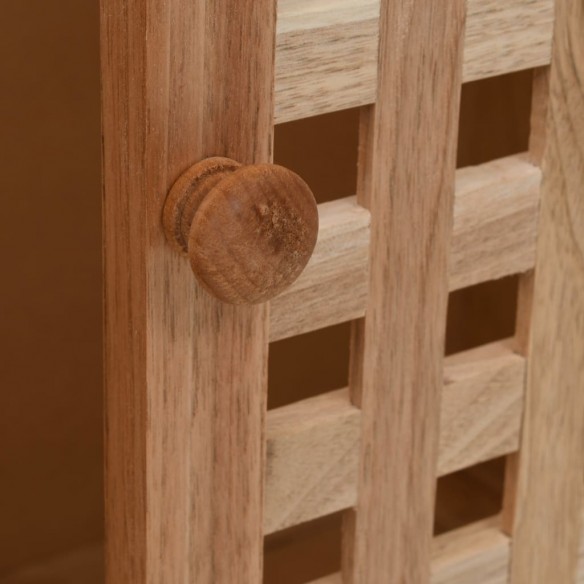 Armoire pour lavabo avec miroir Bois de noyer massif