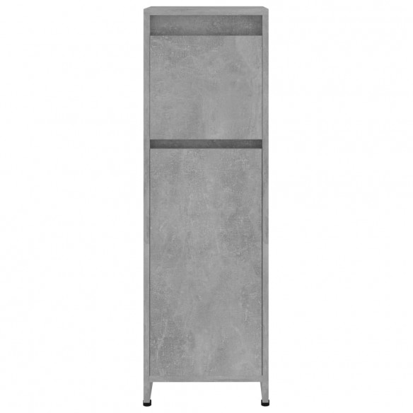 Armoire de salle de bain Gris béton 30x30x95 cm Aggloméré