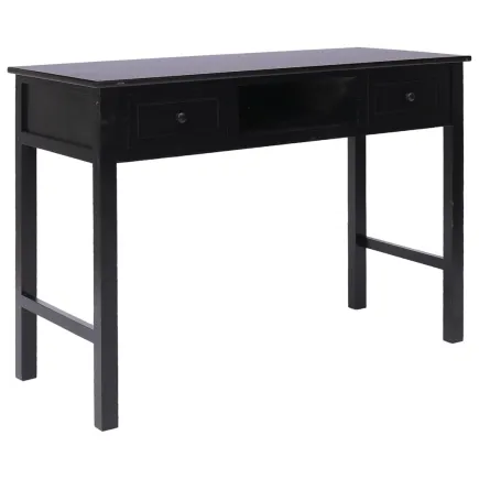 Buffet Noir 108x45x76 cm Bois de Paulownia massif 2