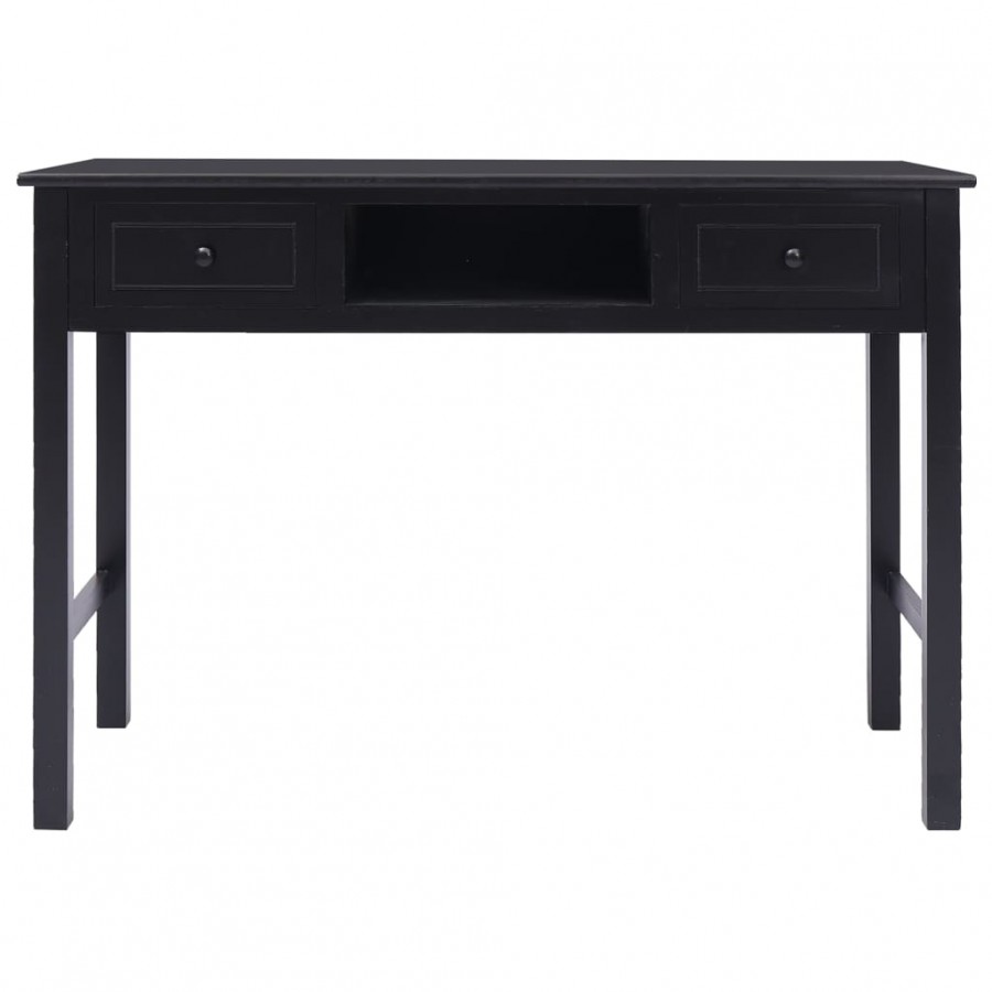 Buffet Noir 108x45x76 cm Bois de Paulownia massif