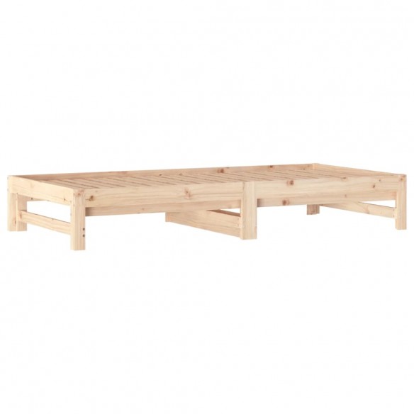 Lit coulissant 2x(90x190) cm Bois de pin massif