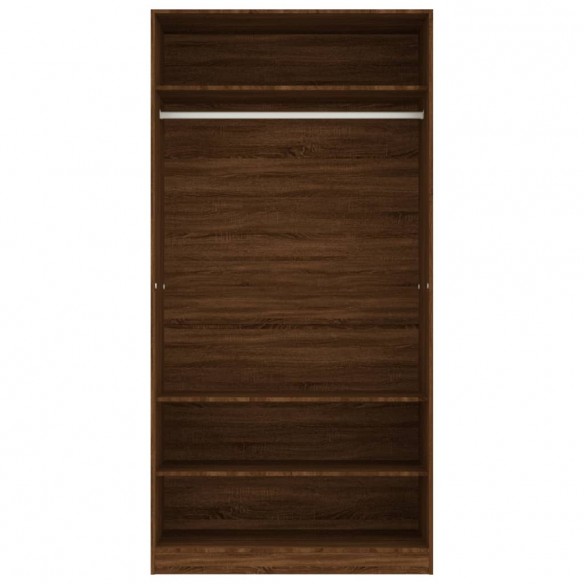 Garde-robe chêne marron 100x50x200 cm bois d'ingénierie