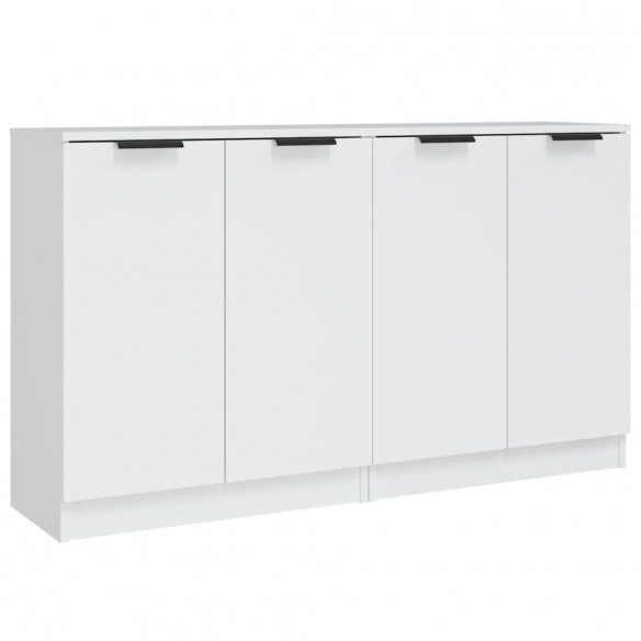 Buffets 2 pcs Blanc 60x30x70 cm Bois d'ingénierie