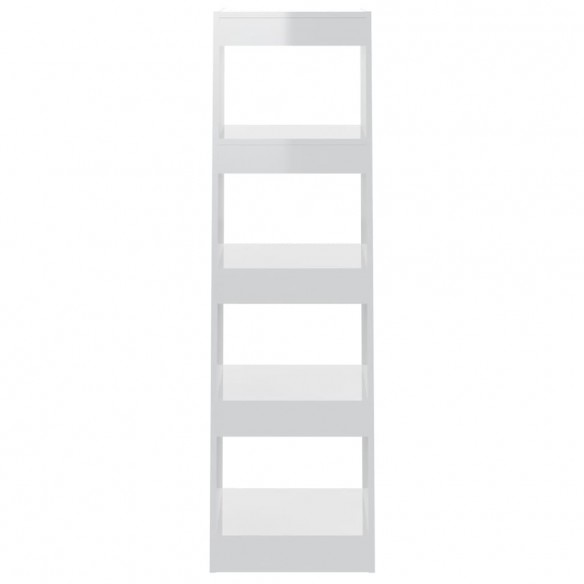 Bibliothèque/Séparateur de pièce Blanc brillant 40x30x135 cm