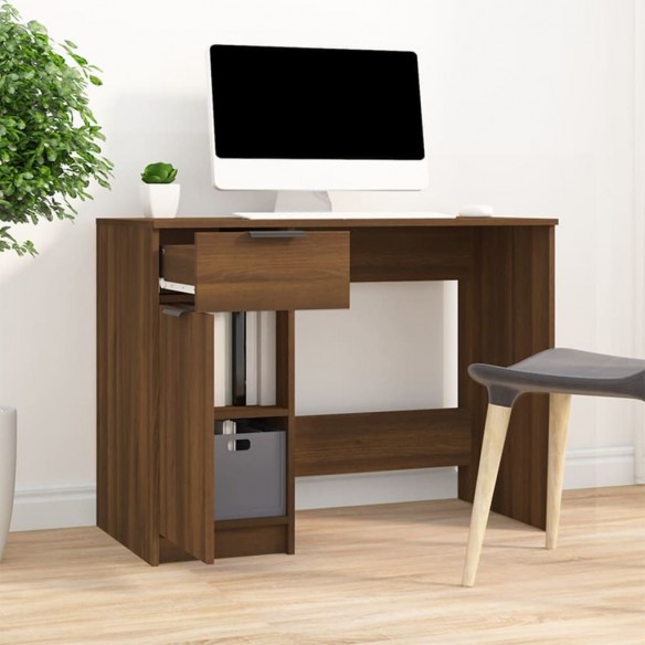 Bureau Chêne marron 100x50x75 cm Bois d'ingénierie