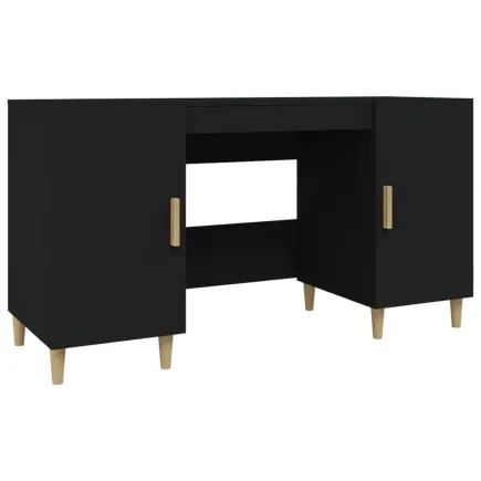 Bureau Noir 140x50x75 cm  2