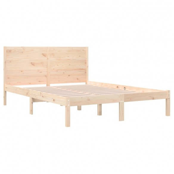 Cadre de lit bois massif 120x190 cm petit double
