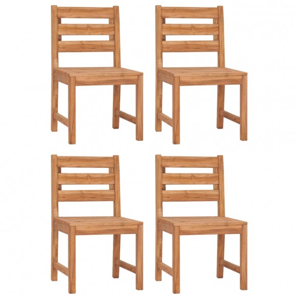 Chaises de jardin lot de 4 Bois de teck solide