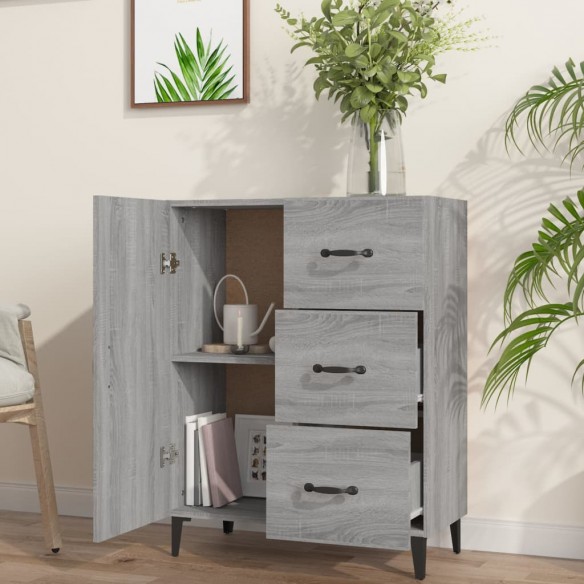 Buffet sonoma gris 69,5x34x90 cm bois d'ingénierie