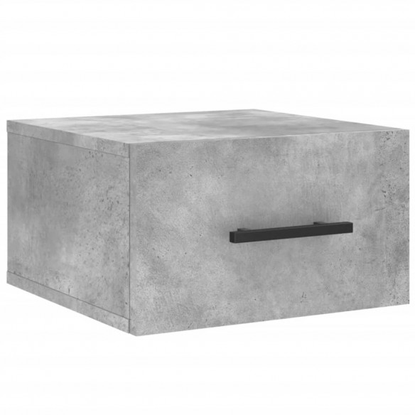 Tables de chevet murales 2 pcs gris béton 35x35x20 cm