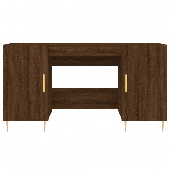 Bureau chêne marron 140x50x75 cm bois d'ingénierie