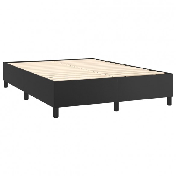 Cadre de lit matelas LED Noir 140x200cm Similicuir