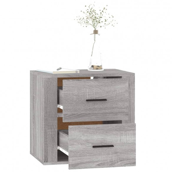 Table de chevet murale Sonoma gris 50x36x47 cm