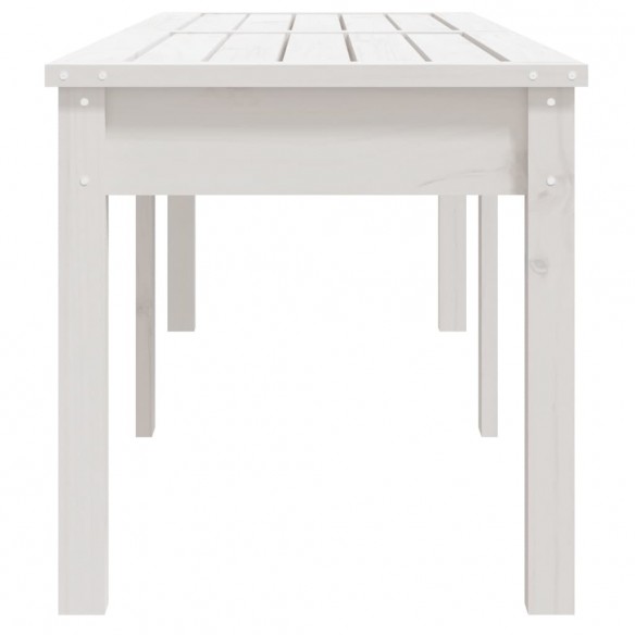 Banc de jardin à 2 places blanc 159,5x44x45 cm bois massif pin