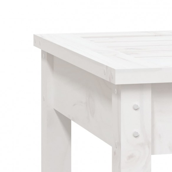 Banc de jardin à 2 places blanc 159,5x44x45 cm bois massif pin