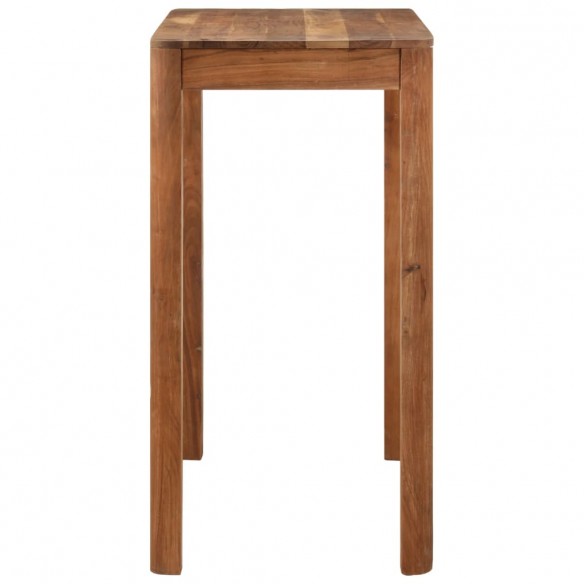 Table de bar bois massif d'acacia et finition miel 110x55x106cm