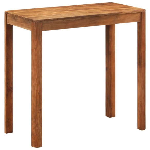 Table de bar bois massif d'acacia et finition miel 110x55x106cm