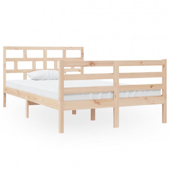 Cadre de lit Bois massif 120x190 cm Petit Double