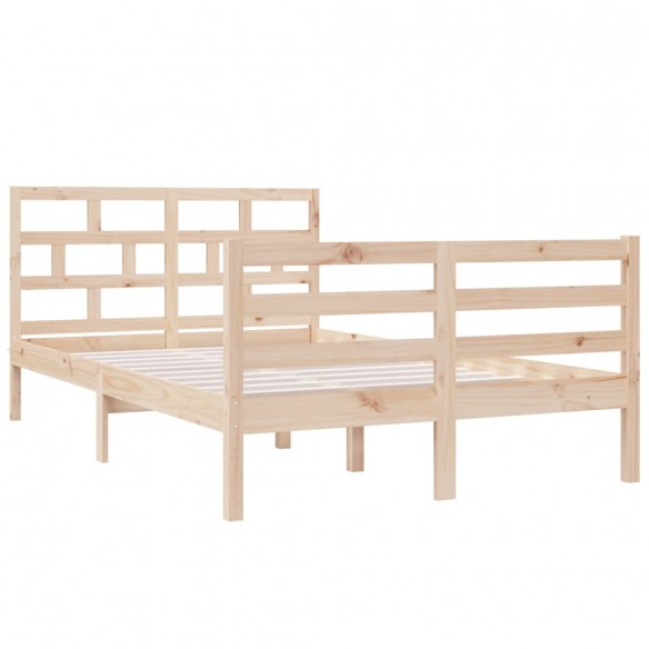 Cadre de lit Bois massif 120x190 cm Petit Double