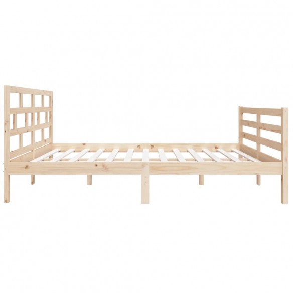 Cadre de lit Bois massif 120x190 cm Petit Double