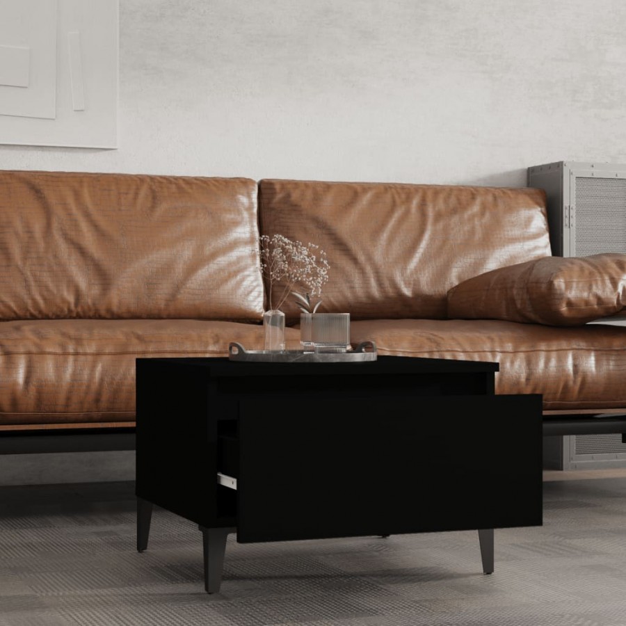Table d'appoint Noir 50x46x35 cm 