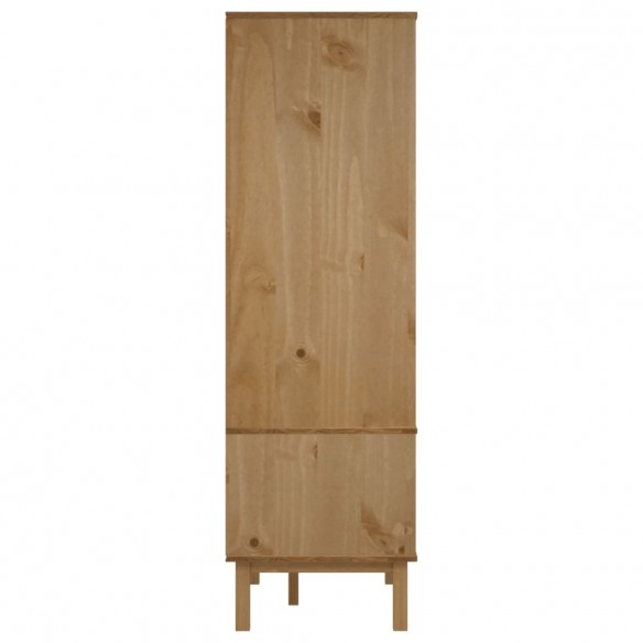 Garde-robe OTTA Marron et blanc 76,5x53x172 cm Bois massif pin