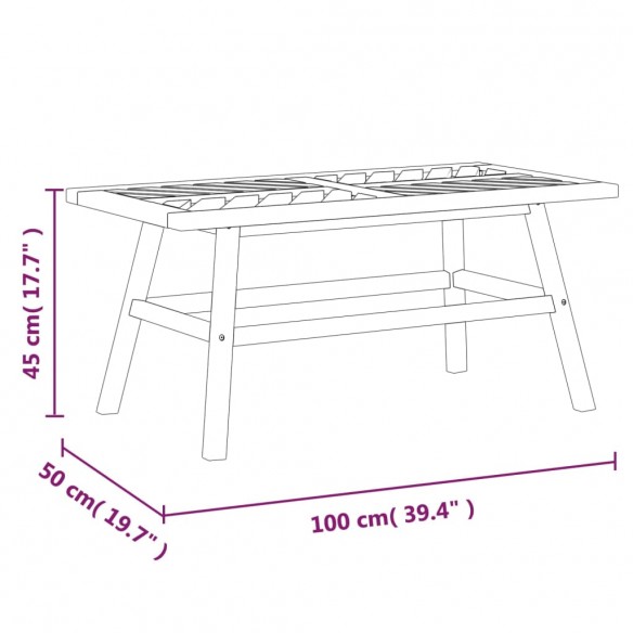 Ensemble de salon de jardin 2 pcs bois d'acacia solide