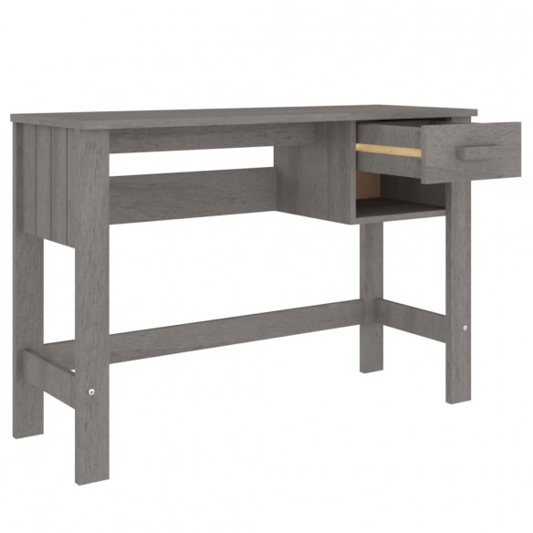 Bureau HAMAR Gris clair 110x40x75 cm Bois massif de pin