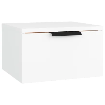 Table de chevet murale Blanc 34x30x20 cm 2