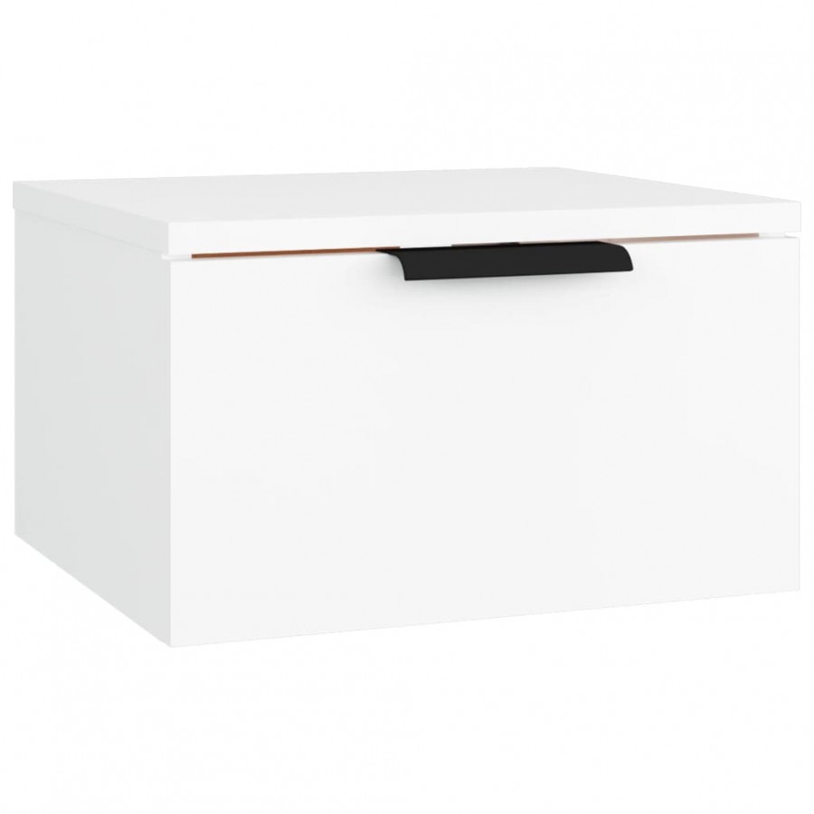 Table de chevet murale Blanc 34x30x20 cm