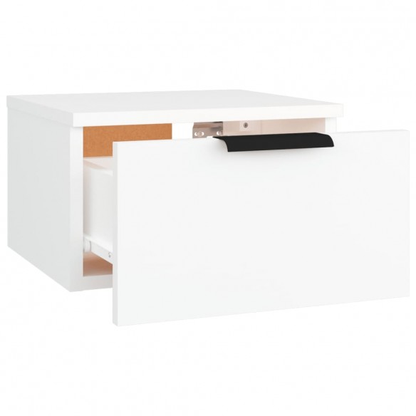 Table de chevet murale Blanc 34x30x20 cm